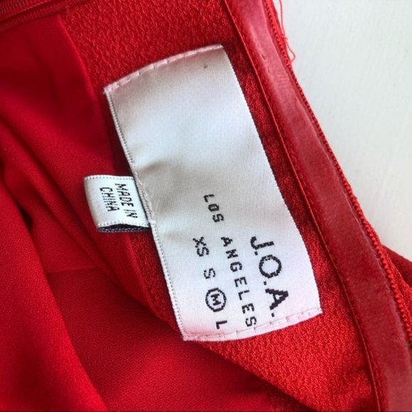J.O.A. Off The Shoulder Mini Dress in Red - Picture 3 of 6